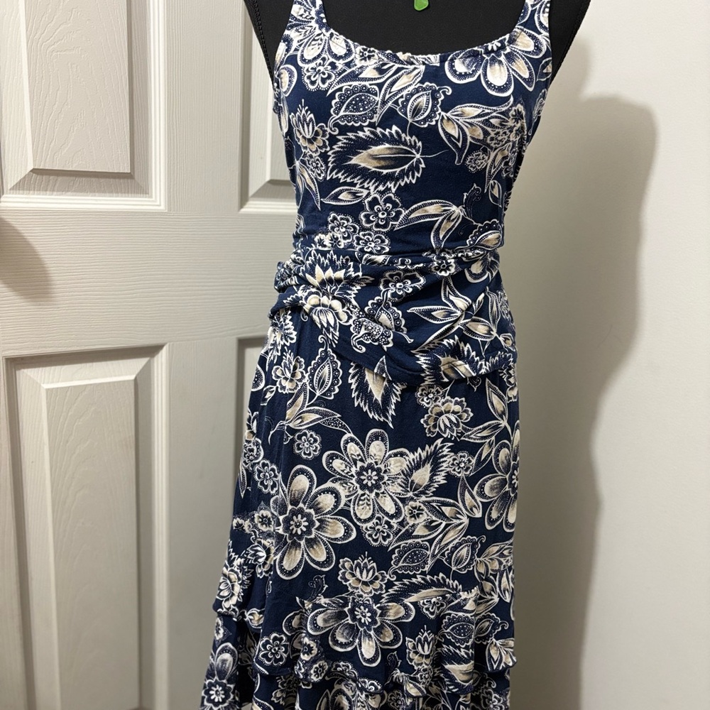 Floral Navy Blue skirt set